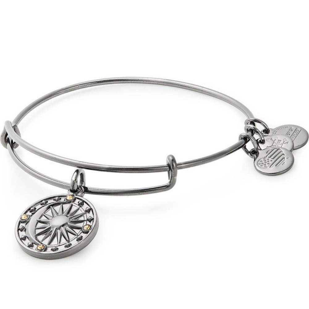 Alex and Ani Cosmic Balance Charm Bangle In Silver